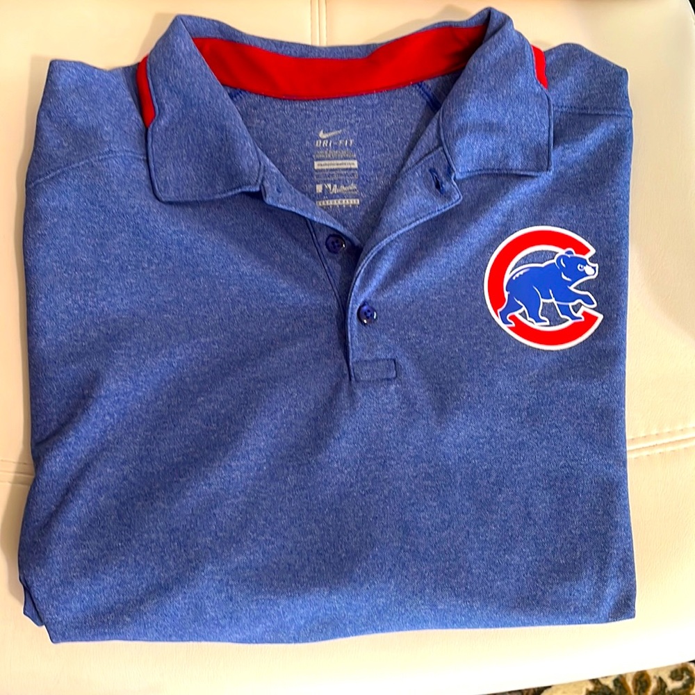 Nike Dri-Fit Chicago Cubs Men’s Short Sleeve Golf Polo - Size L